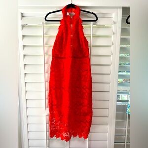 NWT Bardot dress size 10 red lace Noni halter dress new with tags